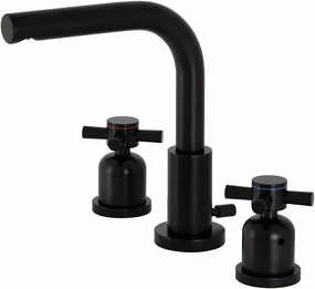 Kingston Brass FSC8950DX Concord Widespread Bathroom Faucet, 5-3/8 Inch in Spout Reach, Matte Black