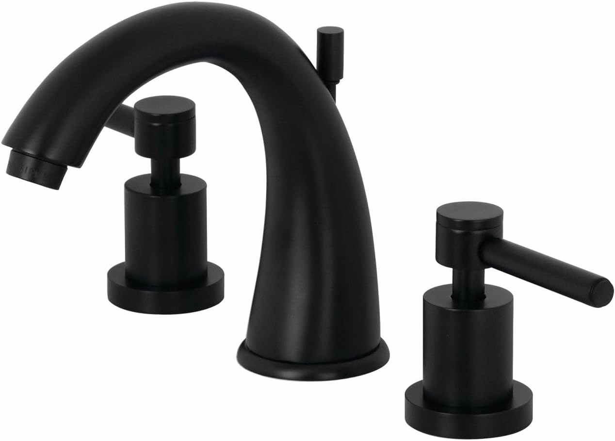 Kingston Brass KS2960DL Concord Widespread Bathroom Faucet, 8 x 5.56 x 6.19, Matte Black
