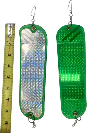 Kokanee Salmon Finished Teardrop Flashers – Durable Chrome Plated Steel Fishing Flashers for Salmon & Trout Trolling – Vibrant Color & Design Variety – 2 Pack Options
