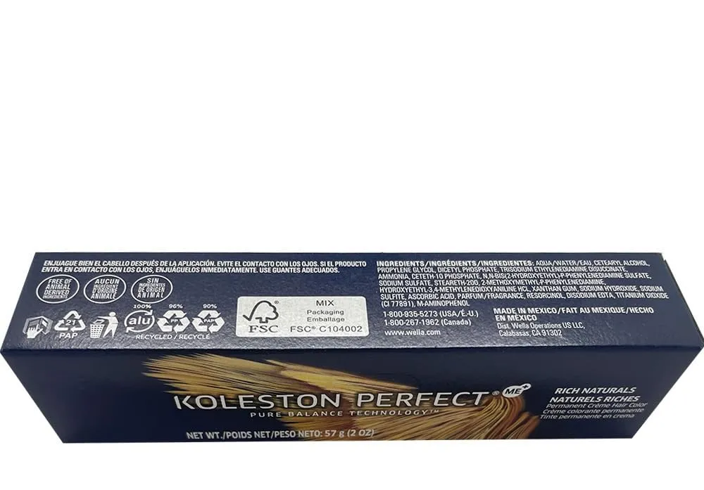 Koleston Perfect 5/0 Light Brown/Natural Permanent Hair Color 2 Ounce and M Hair Designs Tint Brush (Bundle)