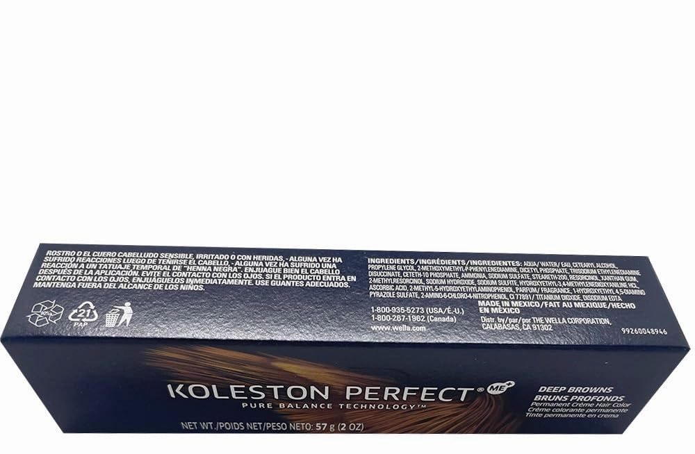 Koleston Perfect 5/71 Light Brown/Brown Ash Permanent Hair Color 2 Ounce and M Hair Designs Tint Brush (Bundle)