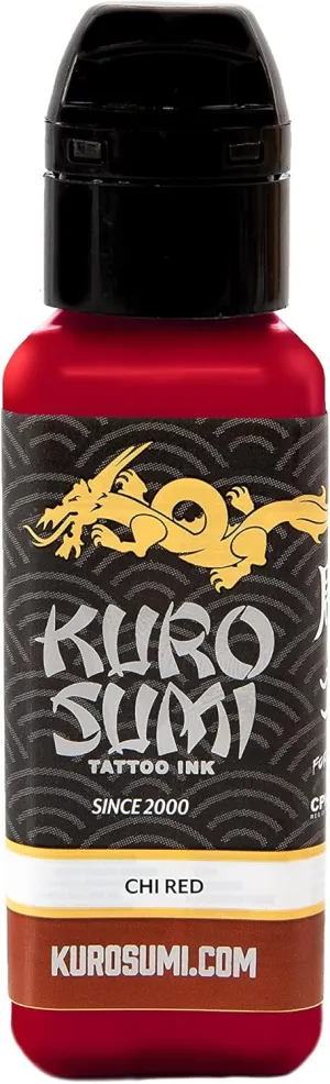 Kuro Sumi Chi Red, Vegan Friendly, Professional Ink 3oz