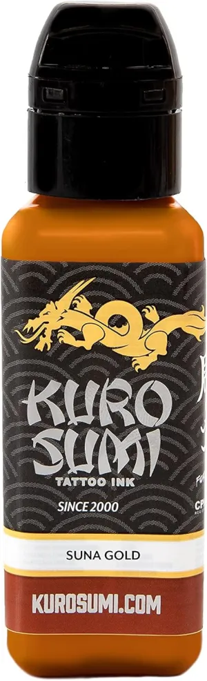 Kuro Sumi Suna Gold, Vegan Friendly, Professional Ink 3oz