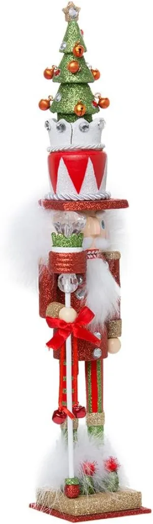 Kurt Adler Hollywood Tree Hat Nutcracker, 15-Inch, Red and Green