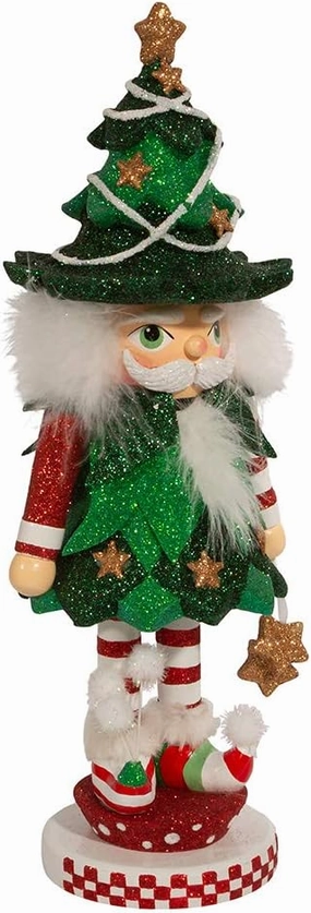 Kurt S. Adler HA0566 Hollywood Jolly Tree Christmas Hat Nutcracker, Multi-Colored