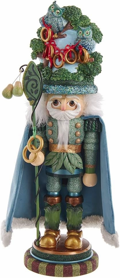 Kurt S. Adler HA0572 Hollywood Five Golden Rings Nutcracker, Multi-Colored, 17.5in