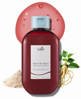 LA'DOR Root Re-boot Refreshing Hair Loss Relief Shampoo Awakening w/Biotin Red Ginseng & Beer Yeast - Shine, Deep Cleansing for Normal Hair, Korean Haircare 10oz