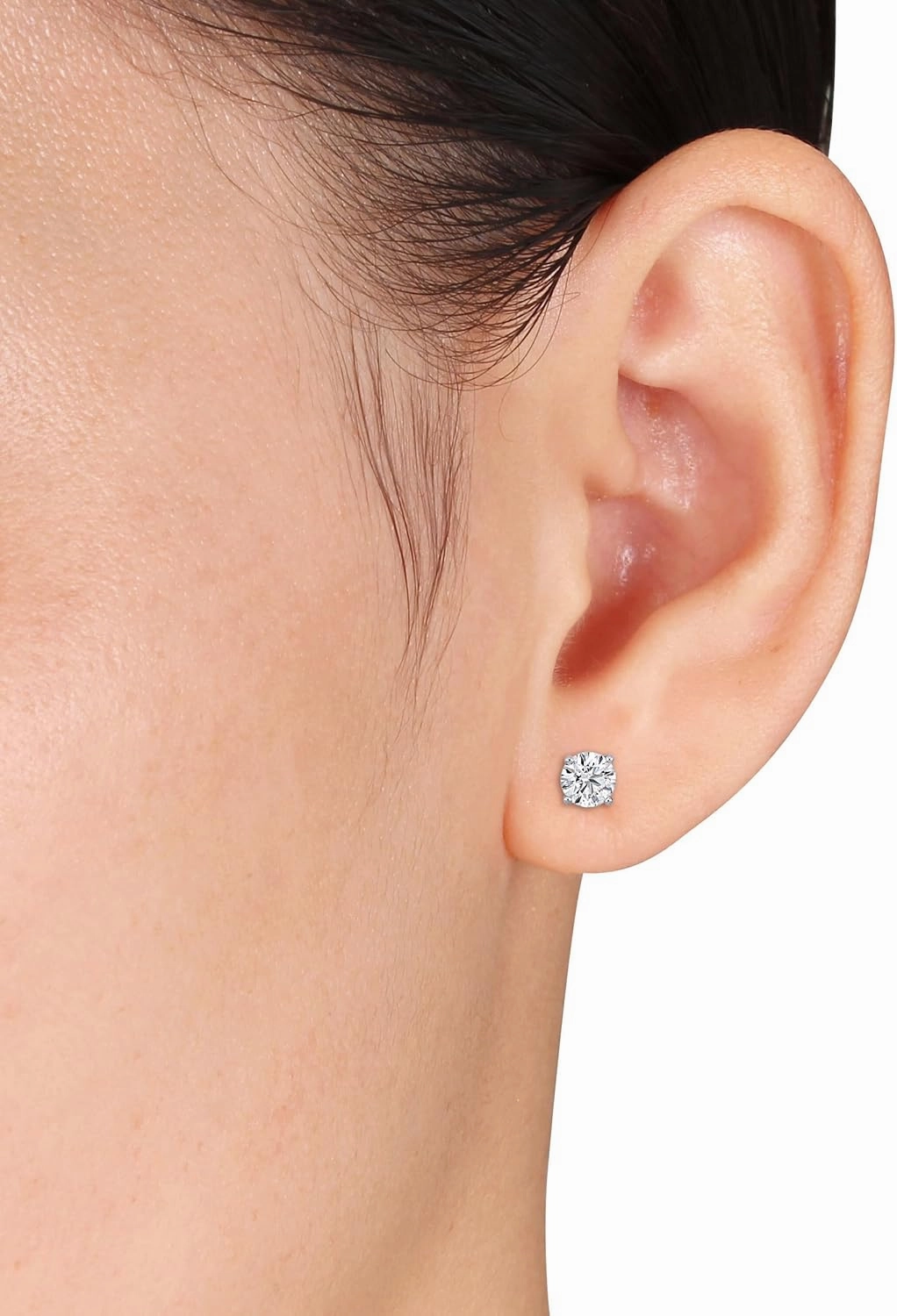 Lab-Grown Diamond Stud Earrings With Unique laser engraved Diamond ID, Set In Platinum, White Gold or Yellow Gold - D Color, VVS2 Clarity, IGI Certified Lab-Grown Diamonds - Available in 1 to 5 CTTW