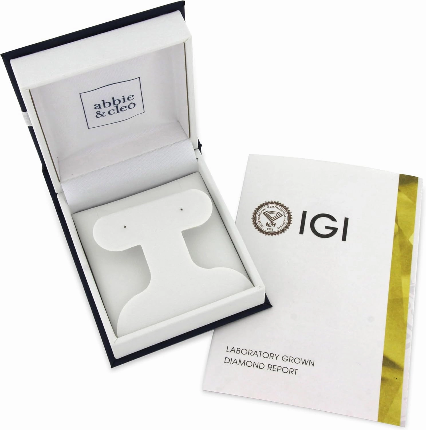 Lab-Grown Diamond Stud Earrings With Unique laser engraved Diamond ID, Set In Platinum, White Gold or Yellow Gold - D Color, VVS2 Clarity, IGI Certified Lab-Grown Diamonds - Available in 1 to 5 CTTW