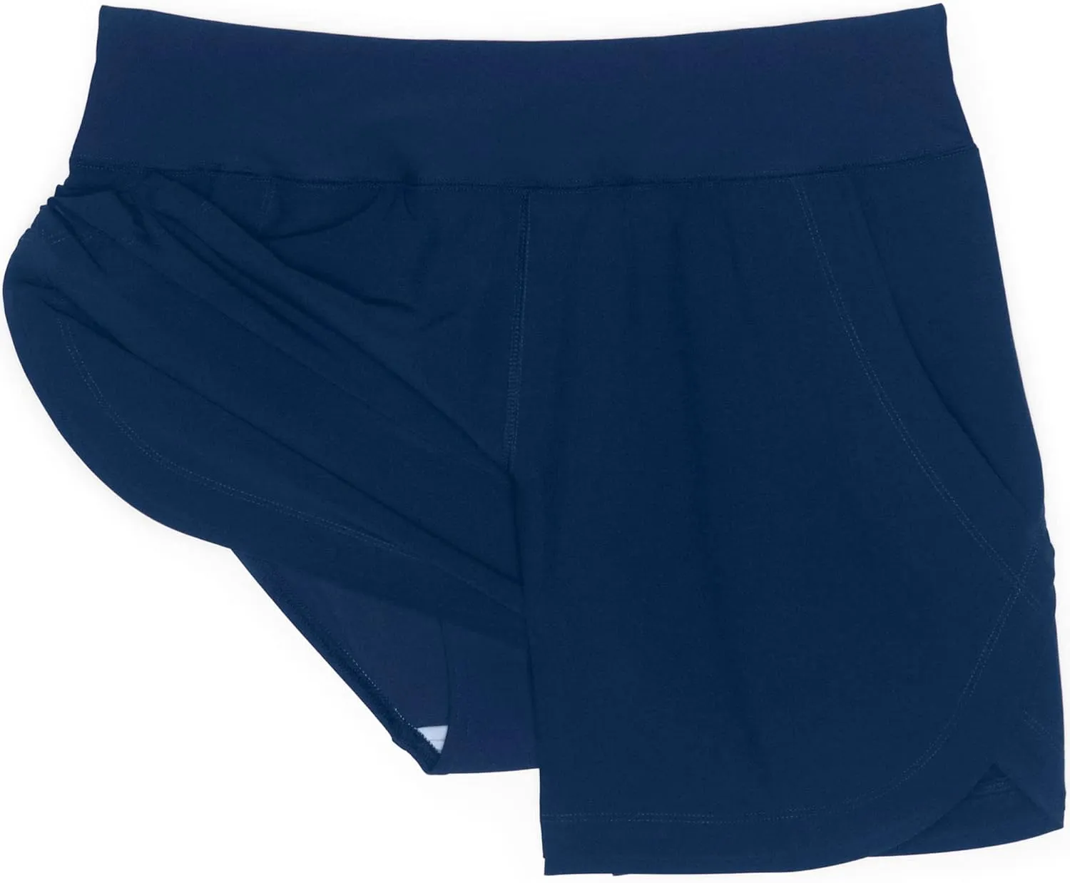 Lands' End Women's 5" Quick Dry Elastic Waist Board Shorts Swim Cover-up Shorts with Panty