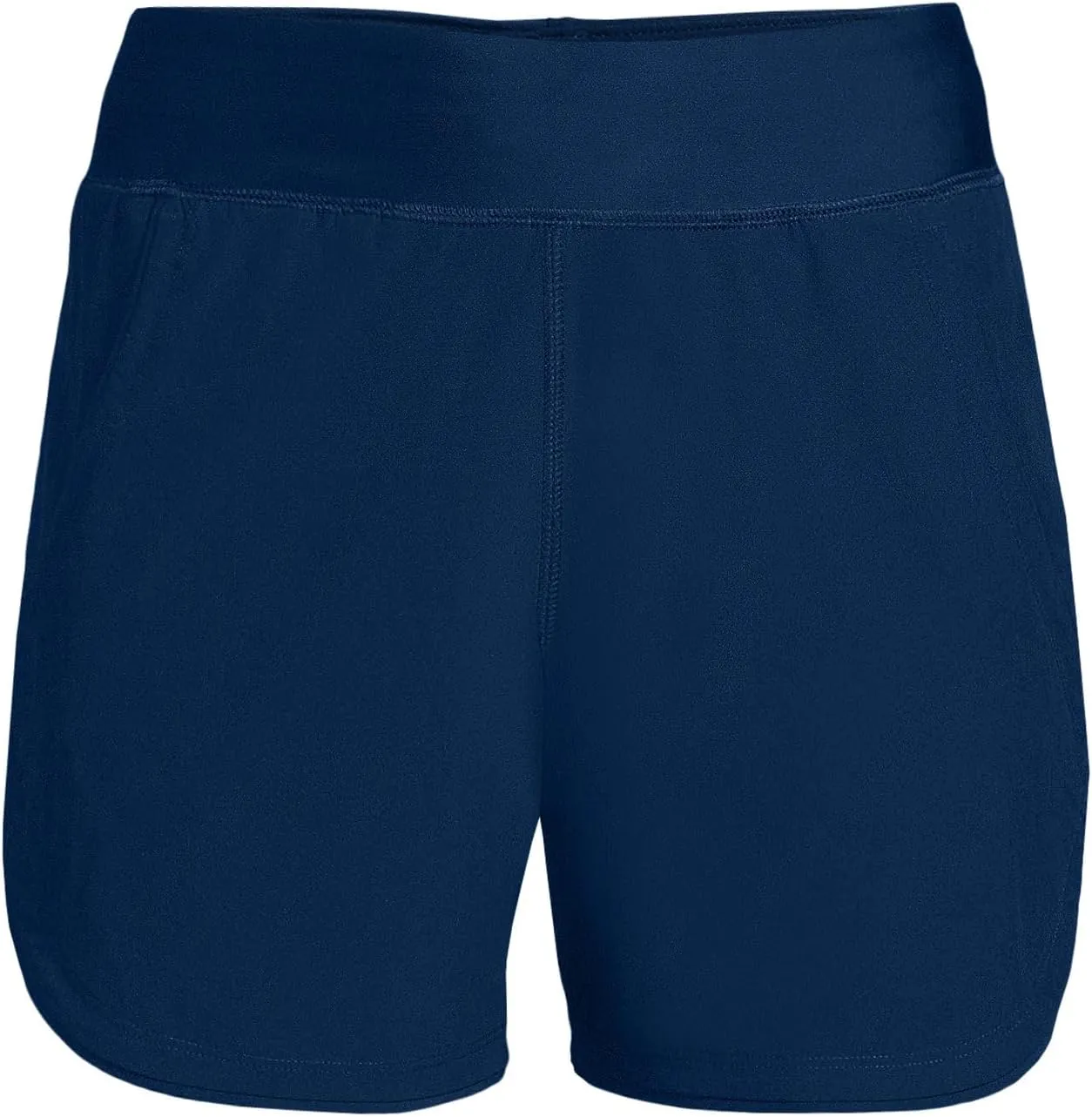 Lands' End Women's 5" Quick Dry Elastic Waist Board Shorts Swim Cover-up Shorts with Panty