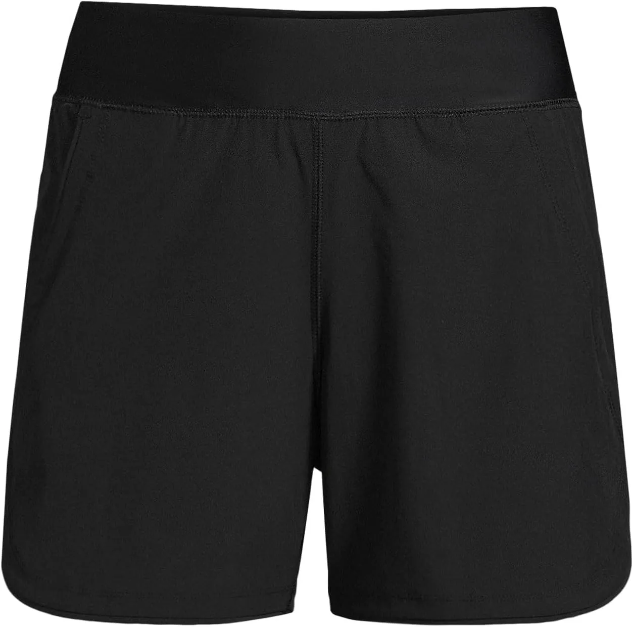 Lands' End Women's 5" Quick Dry Elastic Waist Board Shorts Swim Cover-up Shorts