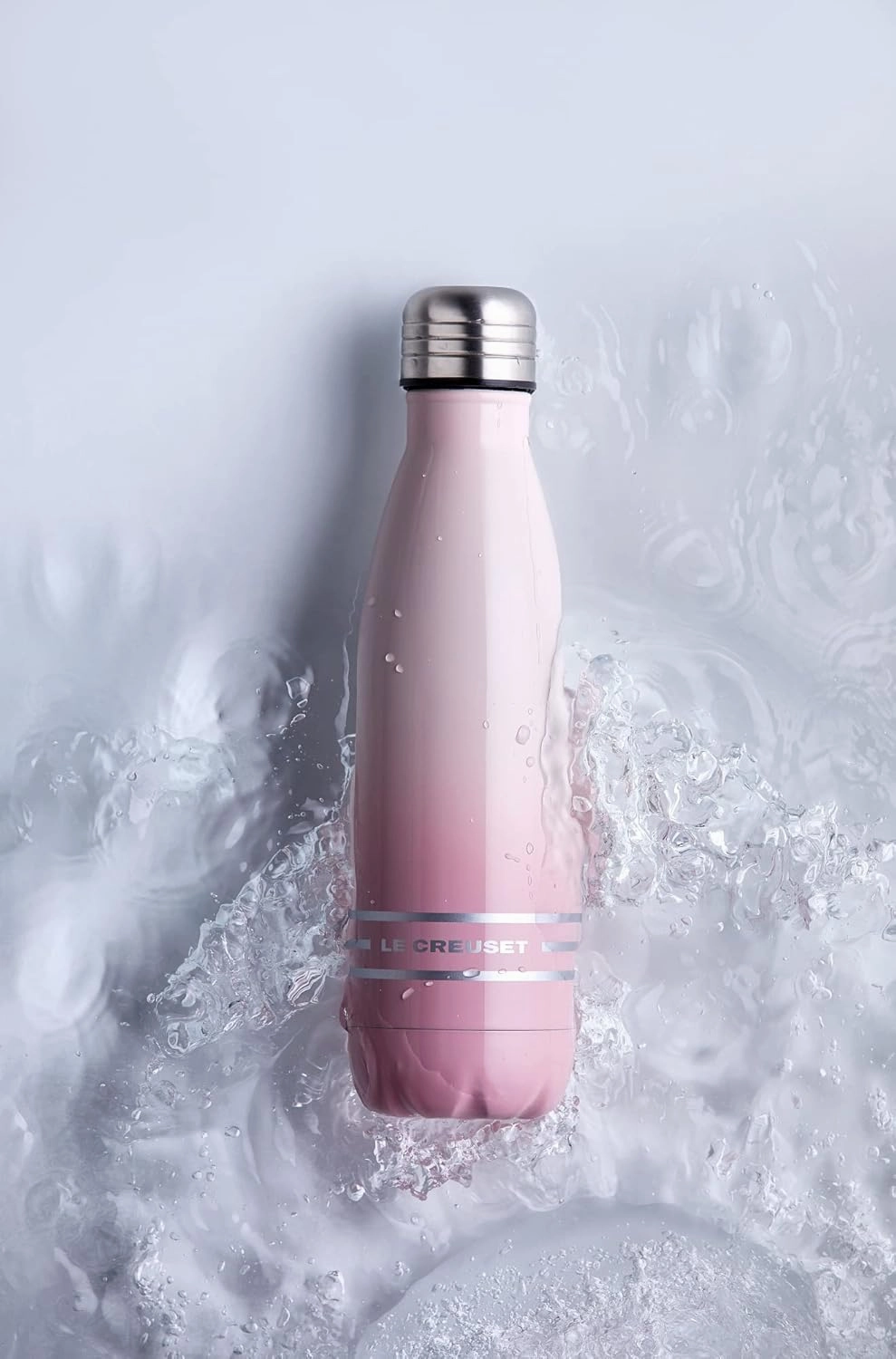Le Creuset Hydration Water Bottle, 17 oz, Shell Pink