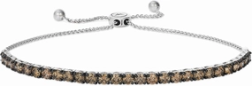 LE VIAN 2 or 3 Carat Chocolate Diamond Bolo Bracelet for Women I 14k Gold Bracelet for Her (Brown, 2.00 or 3.00 cttw) 6 Inches Long Adjustable with Bolo Clasp