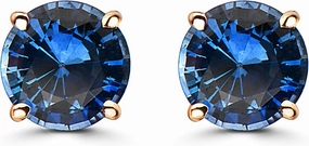 Le Vian Gemstone Round Stud Earrings for Women | 14k Gold Studs for Her in Classic Prong Setting | Elegant Earrings Push Back