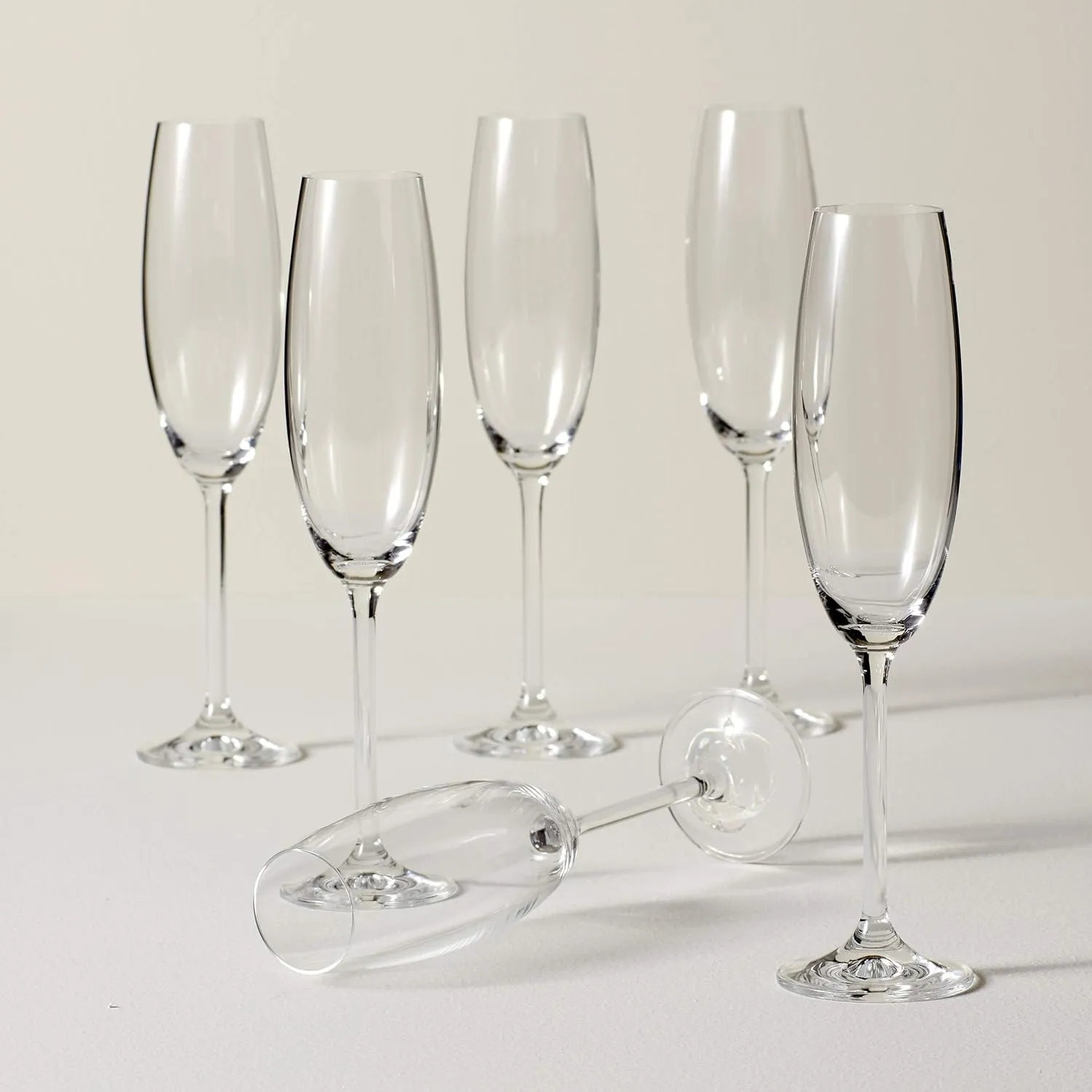 Lenox Tuscany Classics Set, Champagne Flutes, Buy 4, Get 6, 6 Count (Pack of 1), Clear,8 ounces.