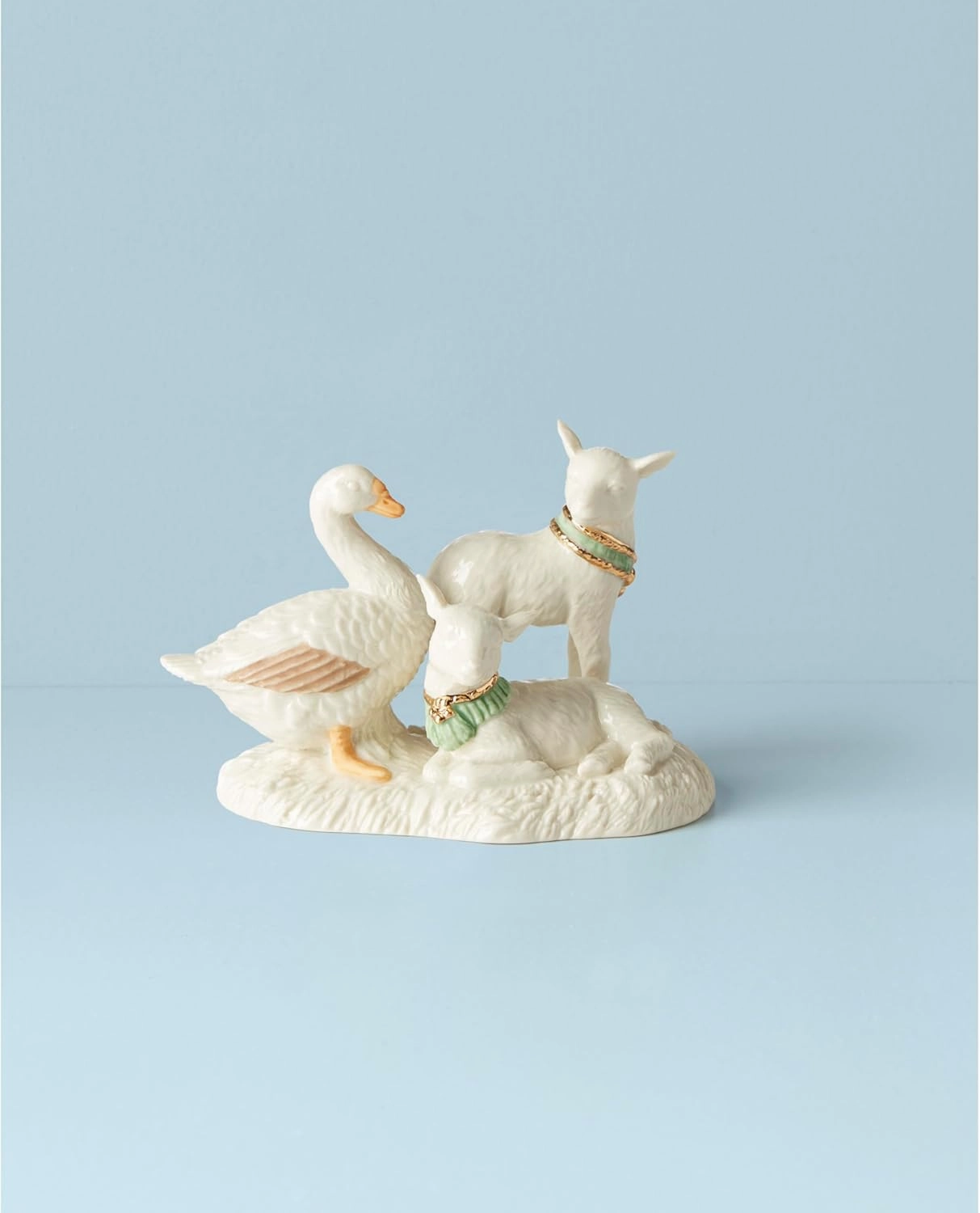 Lenox 894083 First Blessing Lambs & Goose Figurine