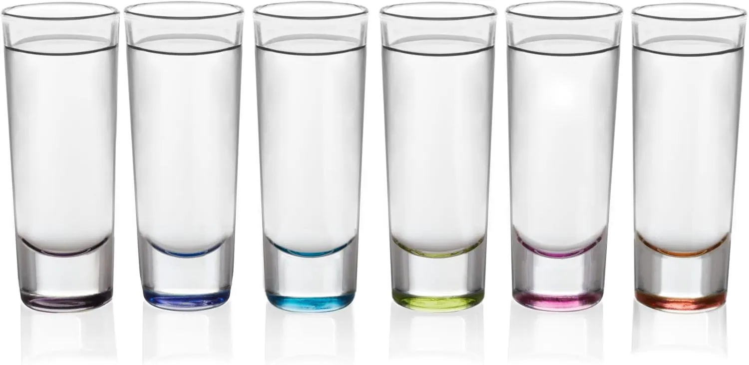 Libbey Troyano Multi-Color Shooter Glasses, Set of 6
