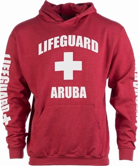 Lifeguard | Red Unisex Uniform Fleece Hoody Sweatshirt Hoodie Sweater Men Women