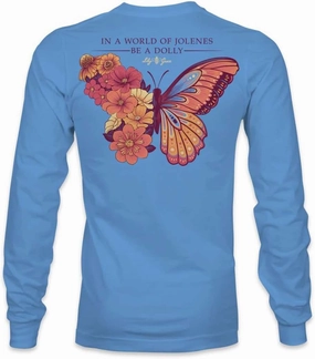 Lily Grace in A World of Jolenes Be A Dolly - Floral Butterfly - Adult Long Sleeve