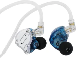 Linsoul KZ ZS10 Pro, 4BA 1DD 5 Driver in Ear Monitor, HiFi Wired Earbuds, Gaming Earbuds, Hybrid IEM Earphones with Stainless Steel Faceplate, Detachable Cable for Musician (Without Mic, Blue)