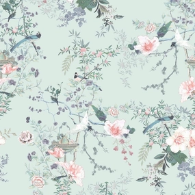 Lipsy Ophelia Wallpaper Duck Egg 144081