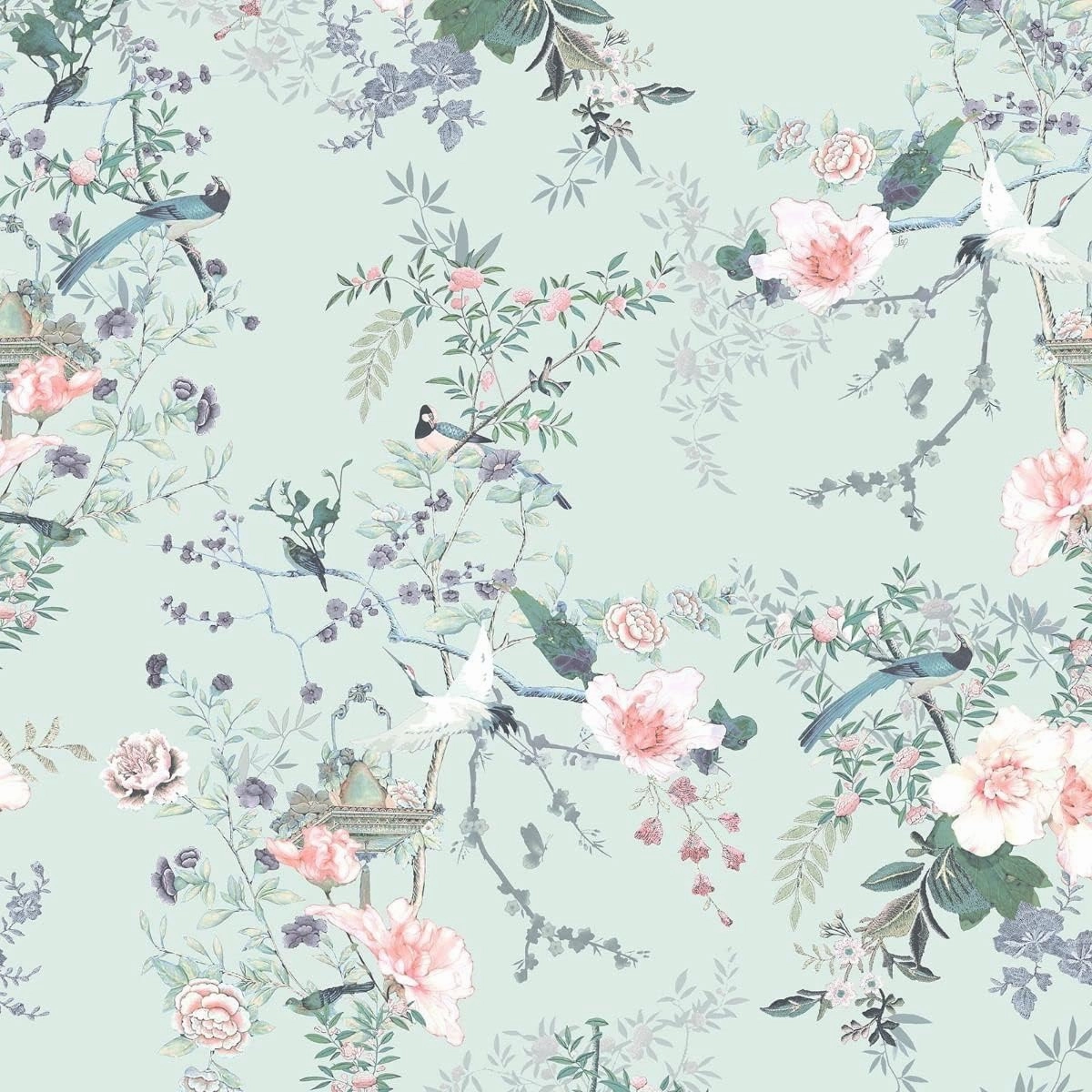Lipsy Ophelia Wallpaper Duck Egg 144081
