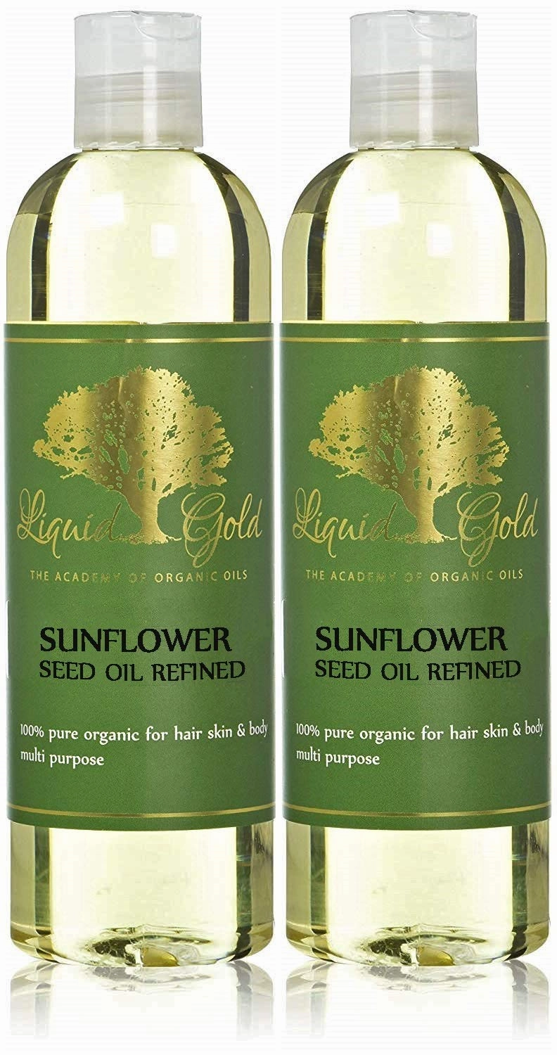 Liquid Gold Inc 24 Fl.oz Premium Sunflower Oil Refined 100% Pure & Organic Cold Pressed Skin Hair Health