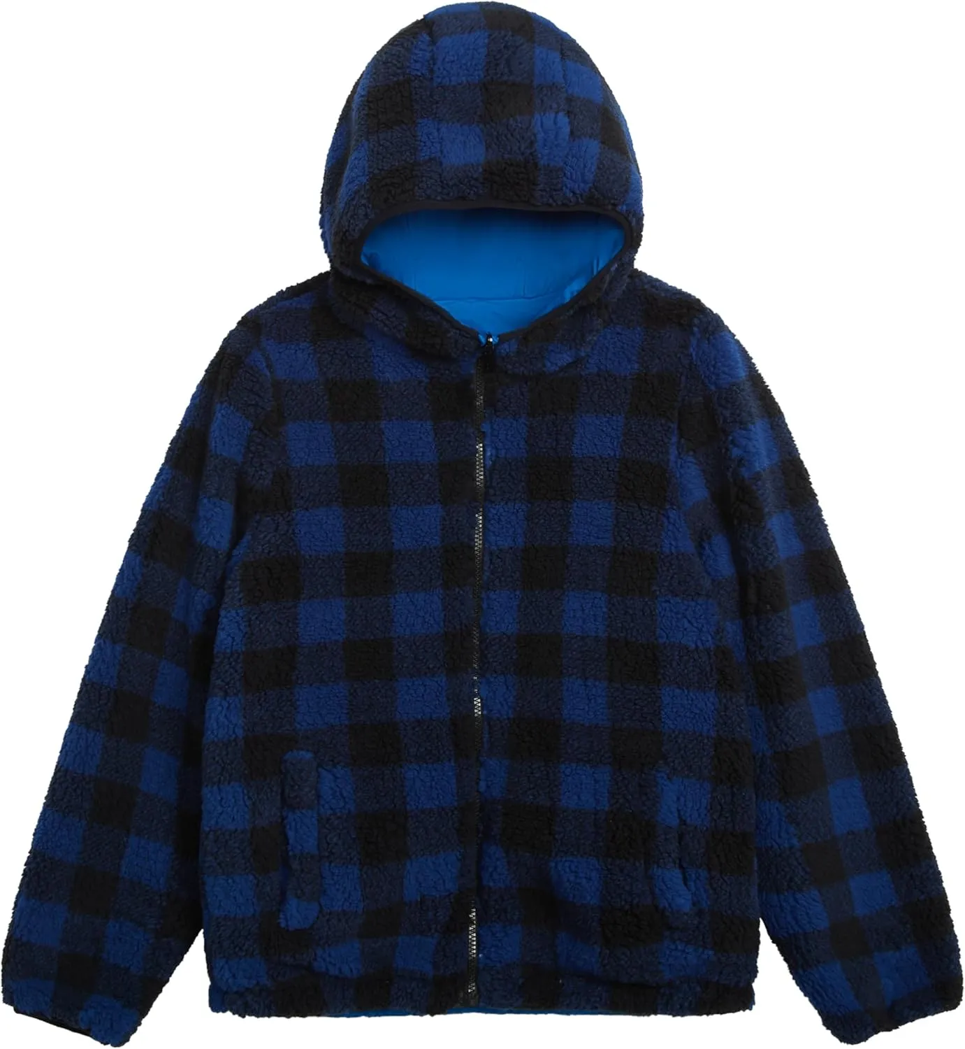 LONDON FOG Boys' Reversible Midweight Hooded Jacket