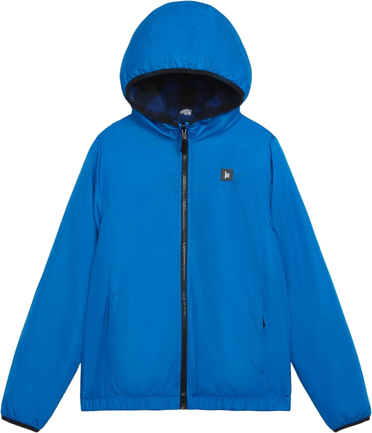 LONDON FOG Boys' Reversible Midweight Hooded Jacket