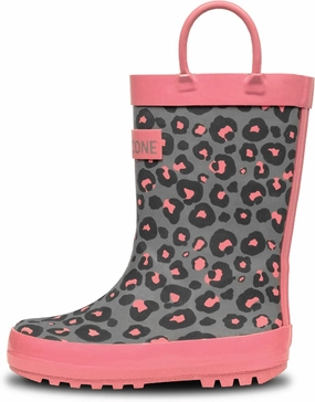 Lone Cone Kids Rain Boots for Girls & Boys – Waterproof Natural Rubber Toddler Rain Boots with Non-Slip Outsole & Easy Pull Handles – Solid, Pattern & Glitter Designs