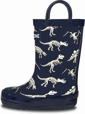 Lone Cone Kids Rain Boots for Girls & Boys – Waterproof Natural Rubber Toddler Rain Boots with Non-Slip Outsole & Easy Pull Handles – Solid, Pattern & Glitter Designs