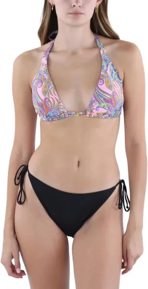 Luli Fama Women's Pinkin' About You Triangle Halter Top