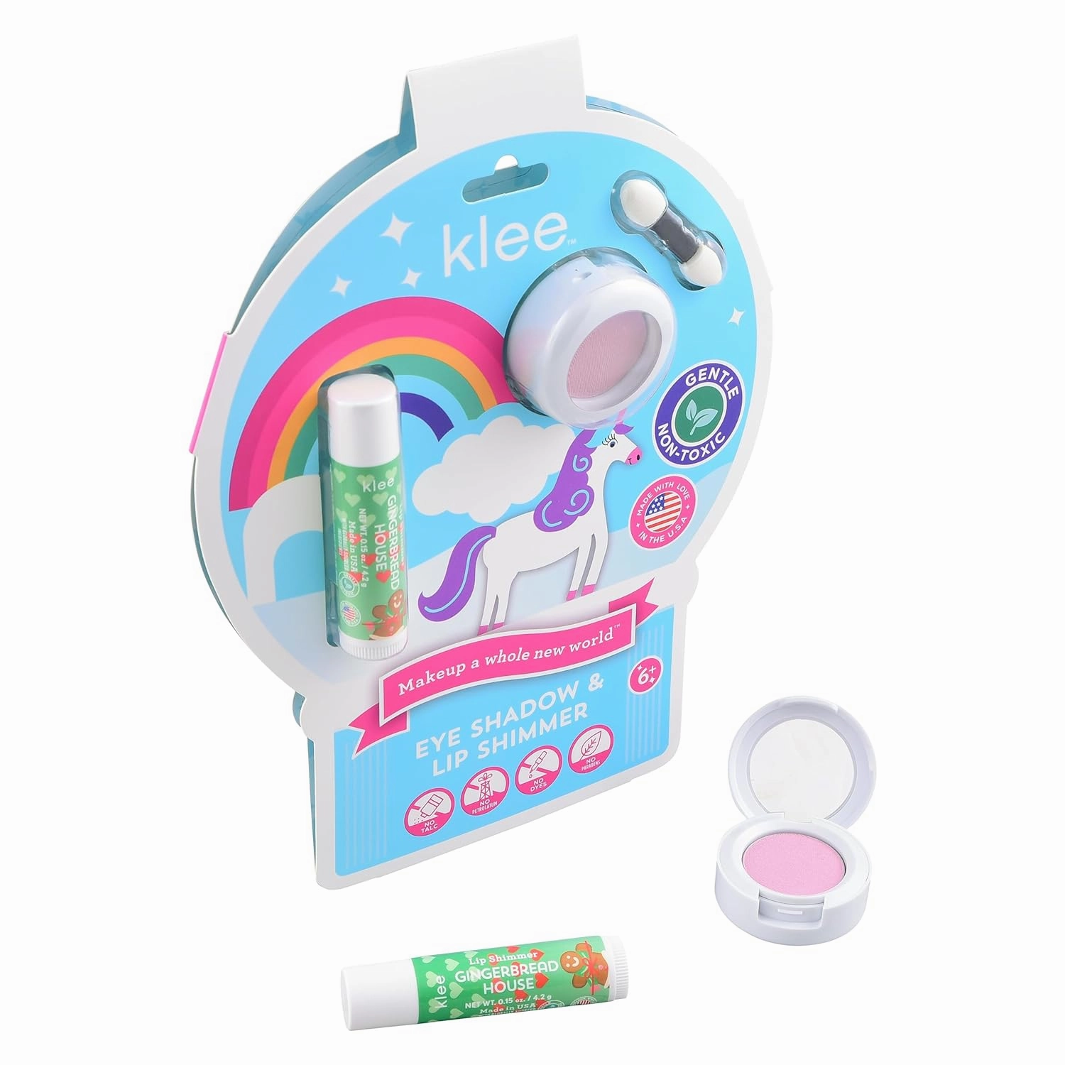 Luna Star Klee Eye Shadow and Lip Shimmer Holiday Gift Set for Kids and Tweens. Gentle and Non-Toxic. Made in USA. (Moonlight Shimmer)