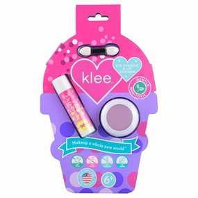 LunaStar Klee Eye Shadow and Lip Shimmer Makeup Kit. Gentle and Non-Toxic. Kid-Friendly. Made in USA. (Bonbon Twinkle)