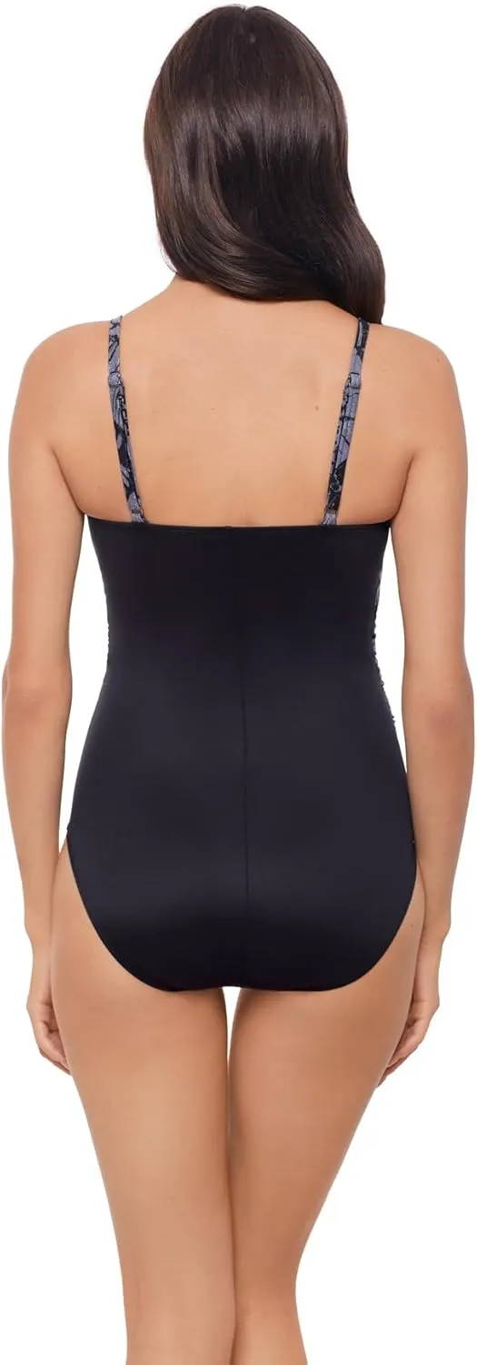 MagicSuit Women's Swimwear Louise Underwire Adjustable One Piece Swimsuit, Blue/Multi, 08