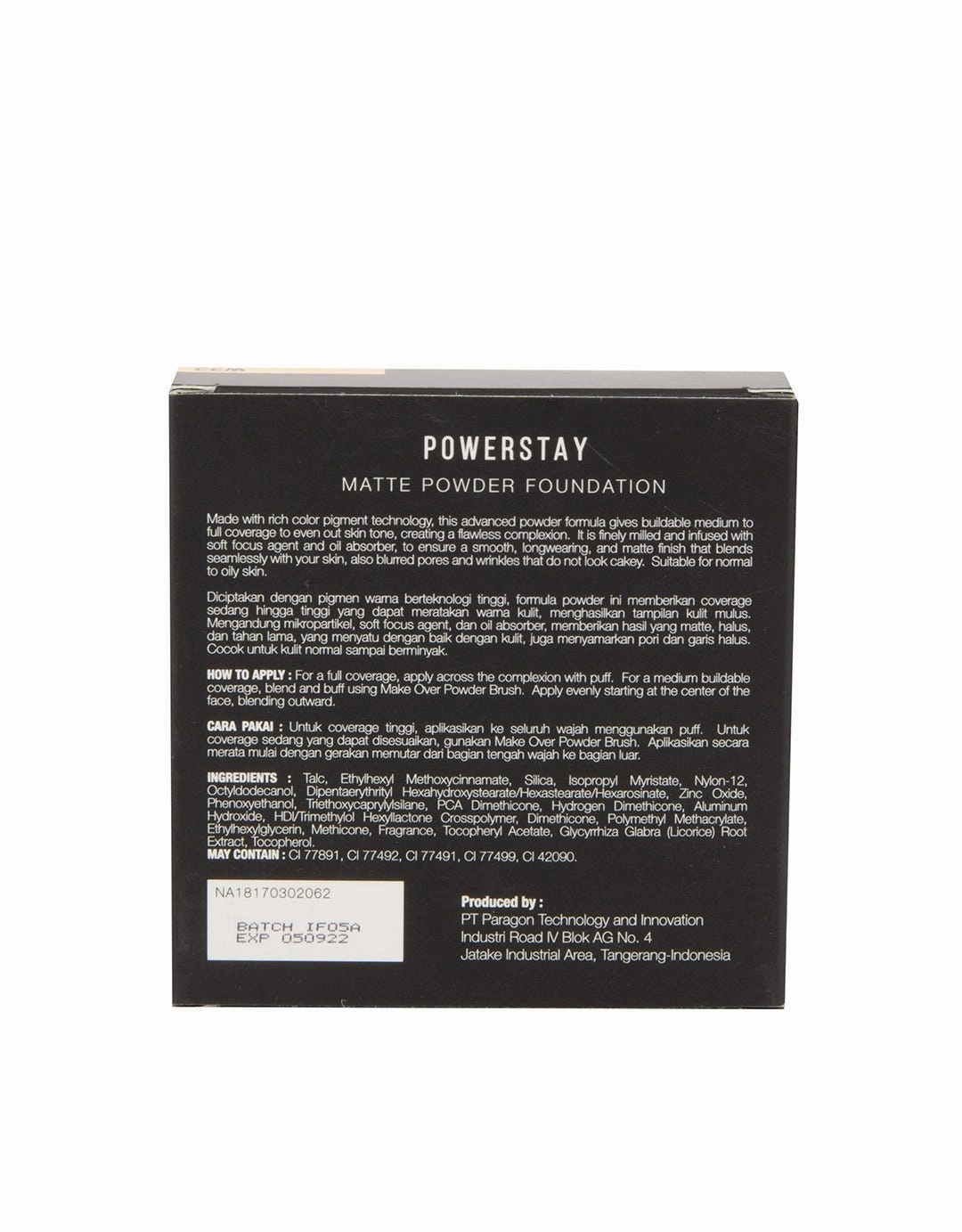 MAKE OVER Powerstay Matte Powder Foundation W33 Honey Beige 12 g
