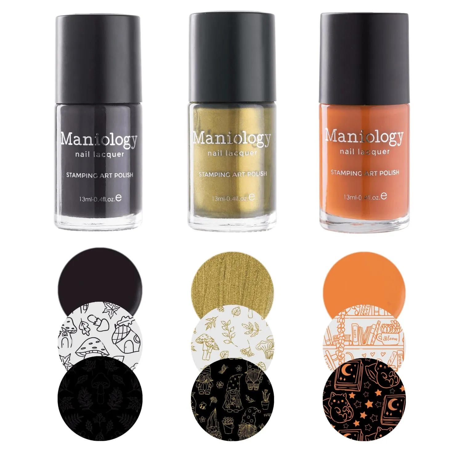 Maniology Moss & Bark Stamping Polish Collection (Acorn (B498), Artichoke (B499), Catnap (B503))