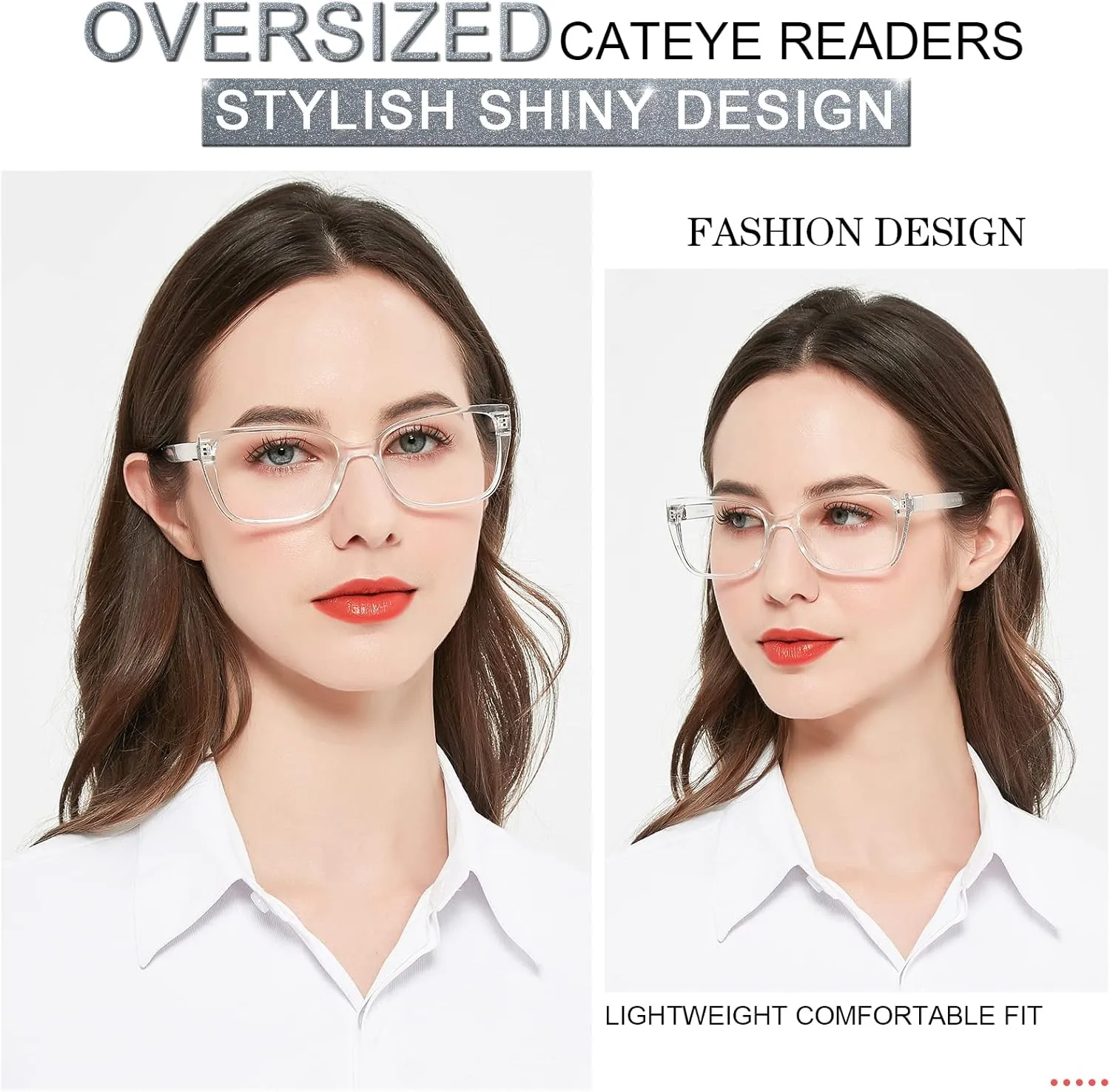 MARE AZZURO Oversized Reading Glasses Women Designer Glitter Readers 1.0 1.25 1.5 1.75 2.0 2.25 2.5 2.75 3.0 3.5 4.0 5.0 6.0