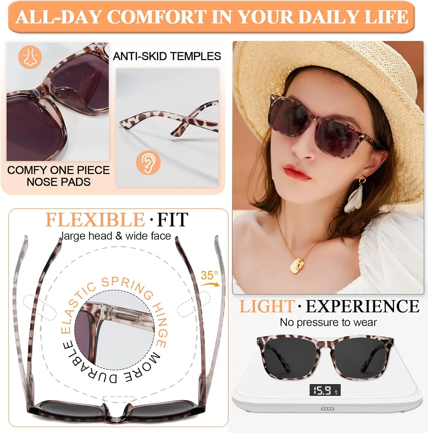 MARE AZZURO Reader Sunglasses for Women Sun Reading Glasses 0.50 0.75 1.00 1.25 1.50 1.75 2.00 2.25 2.50 2.75 3.00 3.25 3.50 3.75 4.00 (Leopard, 2.50)