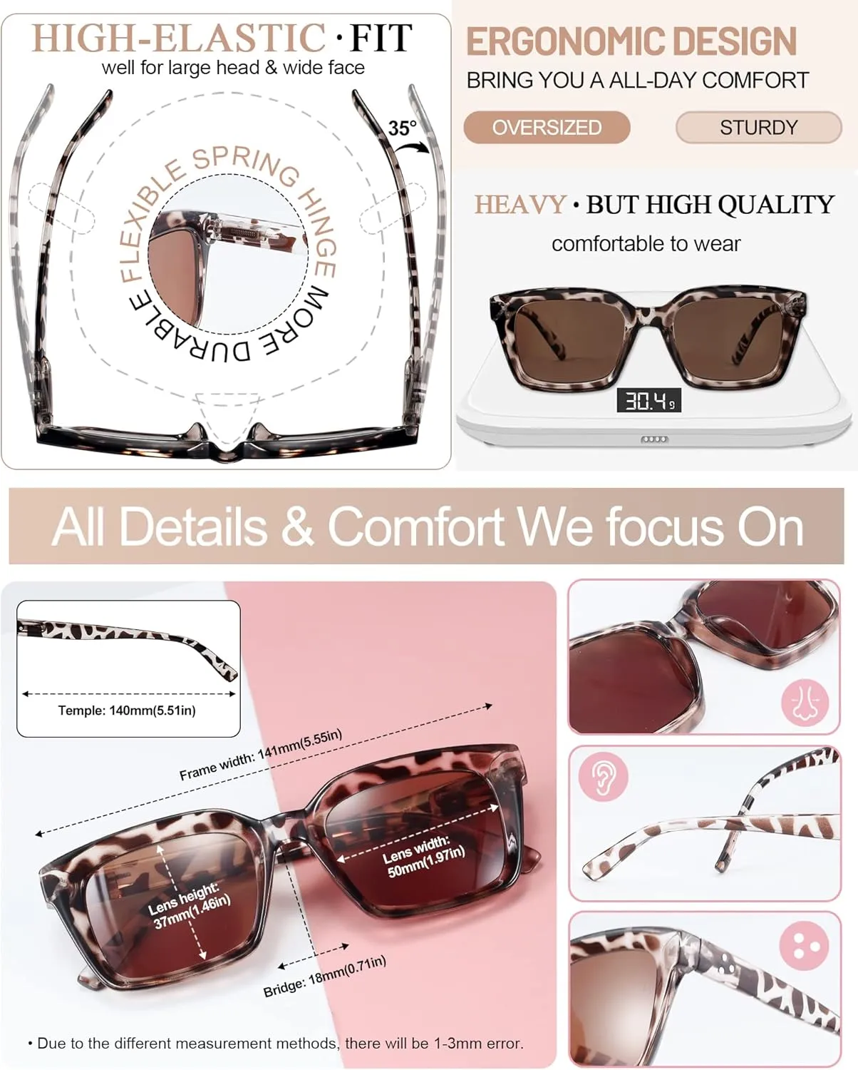 MARE AZZURO Reader Sunglasses Women UV Protection Outdoor Reading Glasses 1.0 1.25 1.5 1.75 2.0 2.25 2.5 2.75 3.0 3.5 4.0 (Brown/brown lens, 1.00)