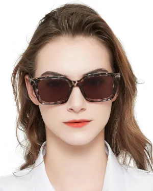 MARE AZZURO Reader Sunglasses Women UV Protection Outdoor Reading Glasses 1.0 1.25 1.5 1.75 2.0 2.25 2.5 2.75 3.0 3.5 4.0 (Brown/brown lens, 1.00)