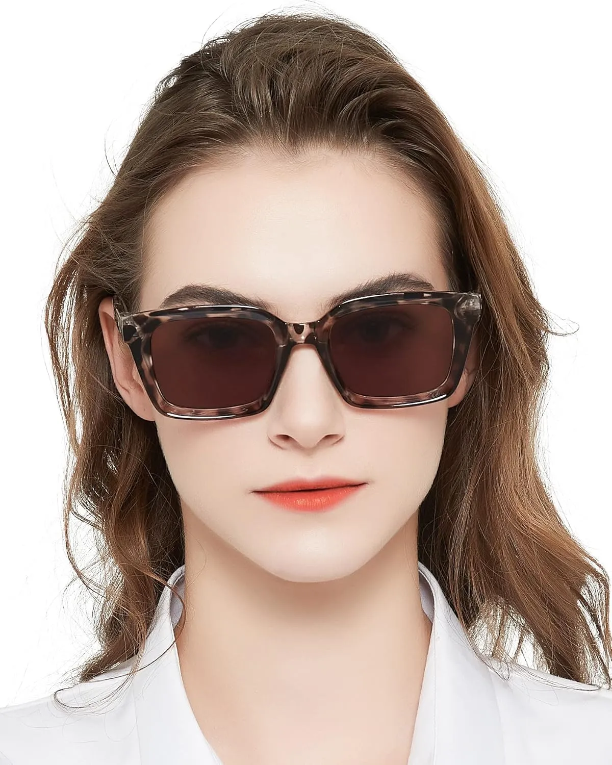 MARE AZZURO Reader Sunglasses Women UV Protection Outdoor Reading Glasses 1.0 1.25 1.5 1.75 2.0 2.25 2.5 2.75 3.0 3.5 4.0 (Brown/brown lens, 1.00)