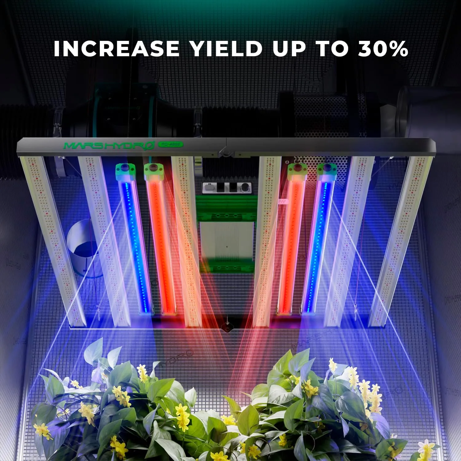 MARS HYDRO 2025 New ADlite RB55 55Wx2 Led Grow Lights Bars for Indoor Plants 440nm & 660nm Spectrum 4x2 FT Coverage Red and Blue Grow Light Strip for Grow Tent