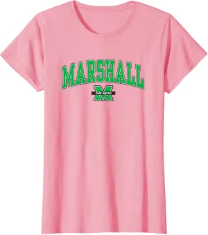 Marshall Thundering Herd Womens Arch Over Pink T-Shirt