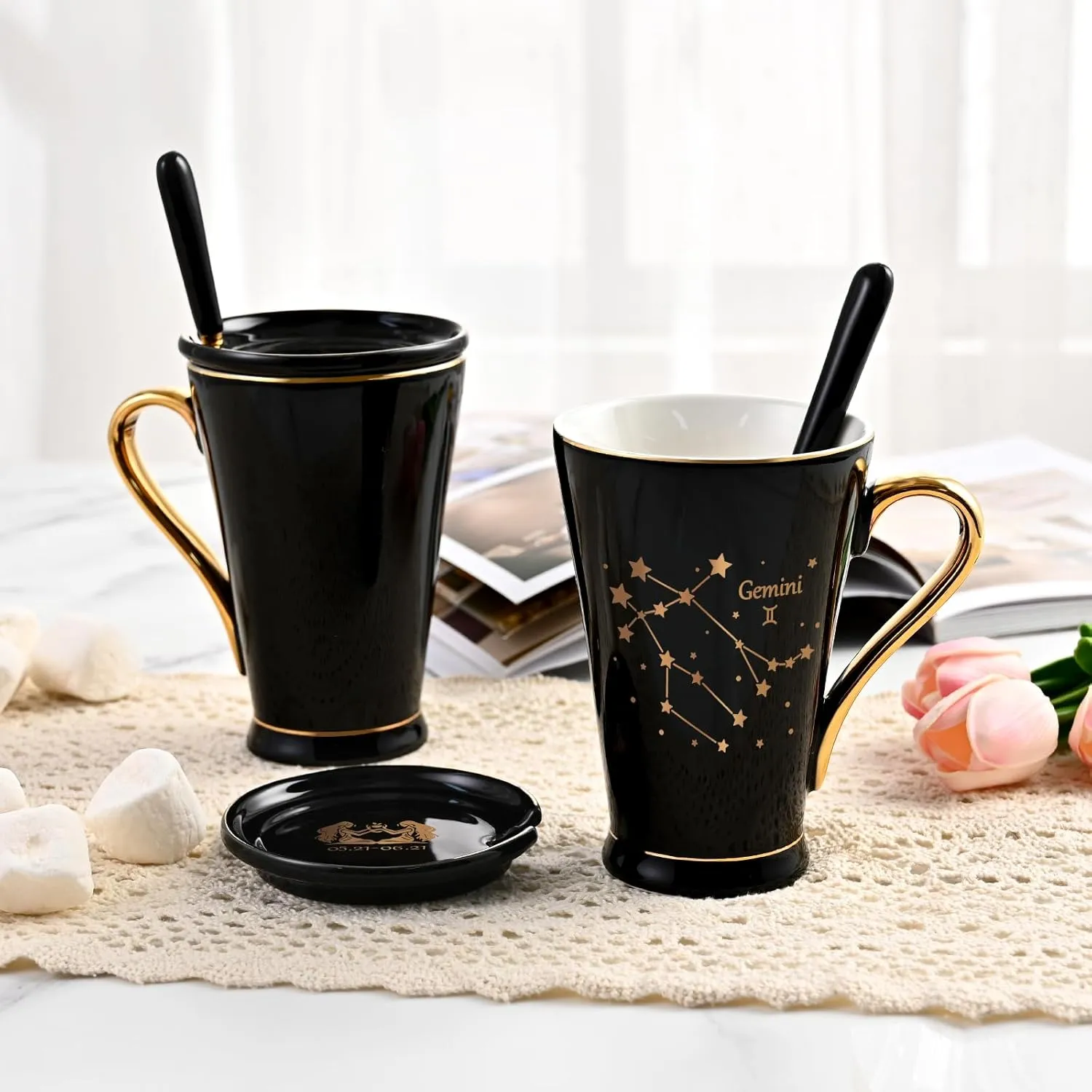 Maustic Gemini Gifts for Women & Men - Zodiac Sign & Astrology Gifts for Best Friend & Lover - Gemini Coffee Mug, 12 Oz