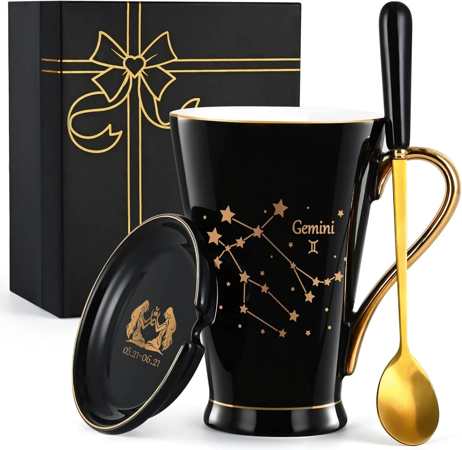 Maustic Gemini Gifts for Women & Men - Zodiac Sign & Astrology Gifts for Best Friend & Lover - Gemini Coffee Mug, 12 Oz