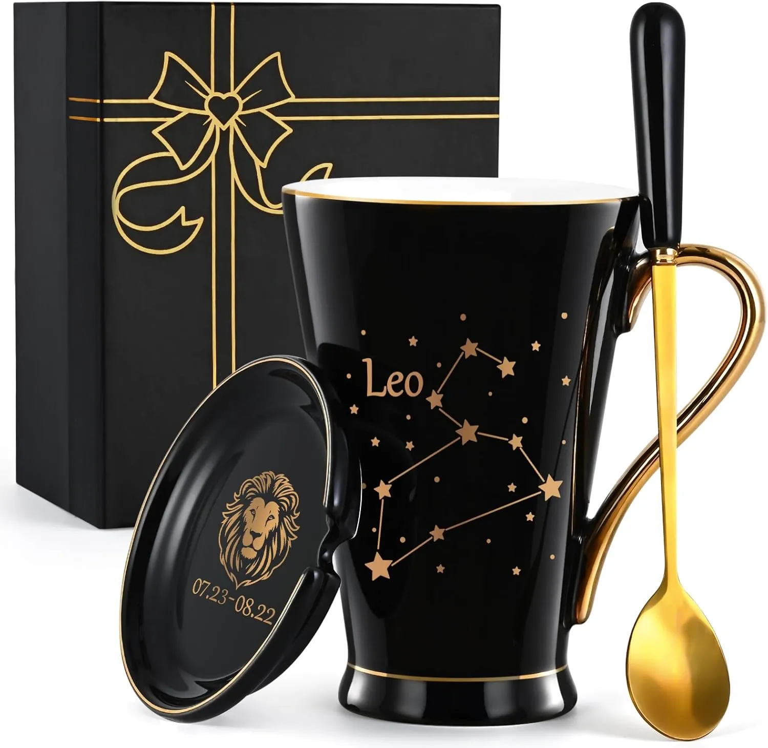 Maustic Leo Gifts for Women Men, July August Birthday Presents, Leo Zodiac Astrology Horoscope Constellation Gifts for Best Friends, Astrology Lover, 12 Oz