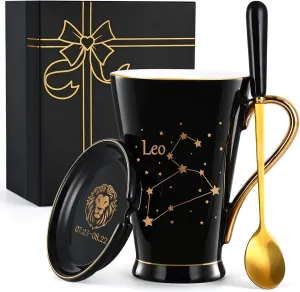 Maustic Leo Gifts for Women Men, July August Birthday Presents, Leo Zodiac Astrology Horoscope Constellation Gifts for Best Friends, Astrology Lover, 12 Oz