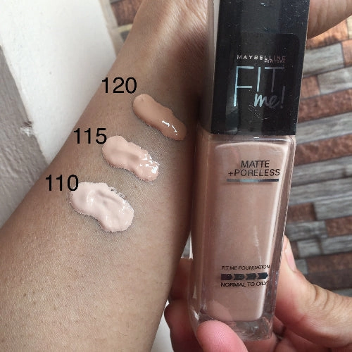 Maybelline Fit Me Matte   Poreless Foundation – Shine-Free, Natural Finish